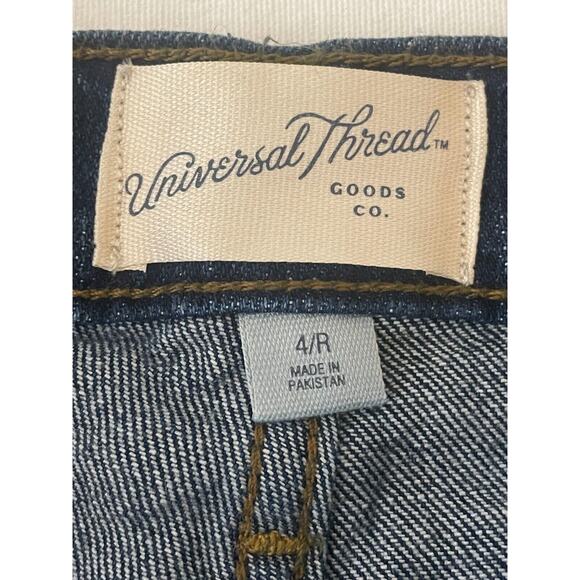 Universal Thread Womens Denim High Rise Slim Jeans Straight Leg Size 4R Blue NWT - Picture 3 of 7